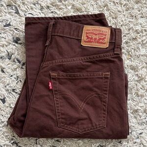 Levi's Ribcage Straight Ankle Leg Jeans, brown size 29
